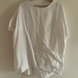 Handmade Elizabeth Suzann Harper Tunic White Linen